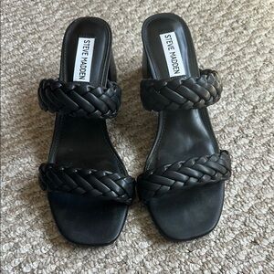 Steve Madden Black Braided Women's Sandals